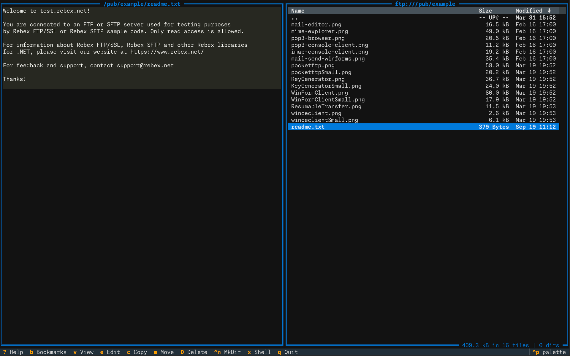 FTP and file preview
