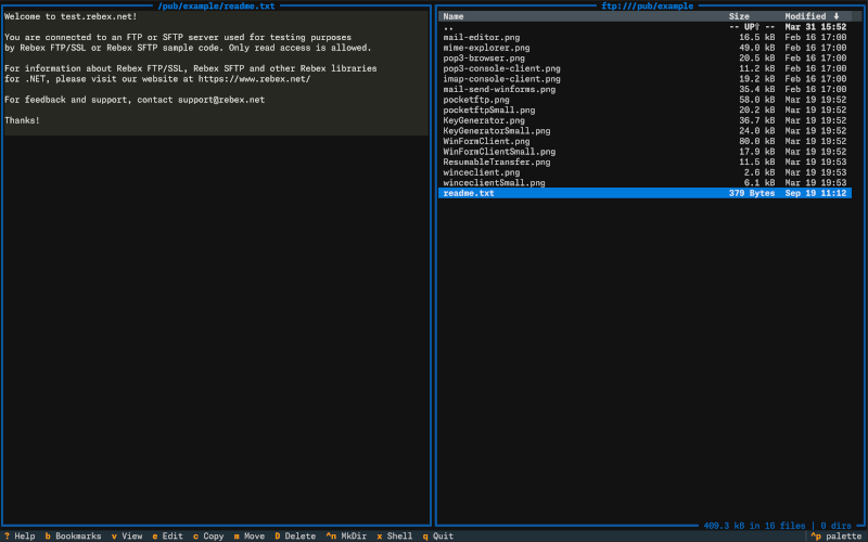 FTP and file preview