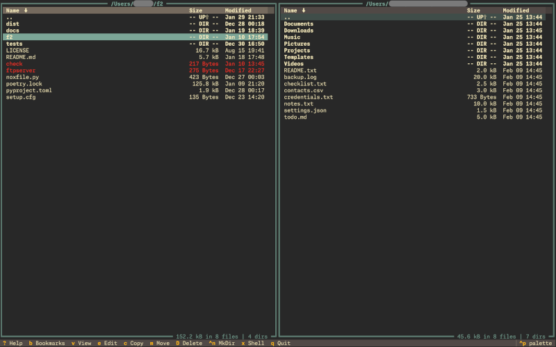 File listing