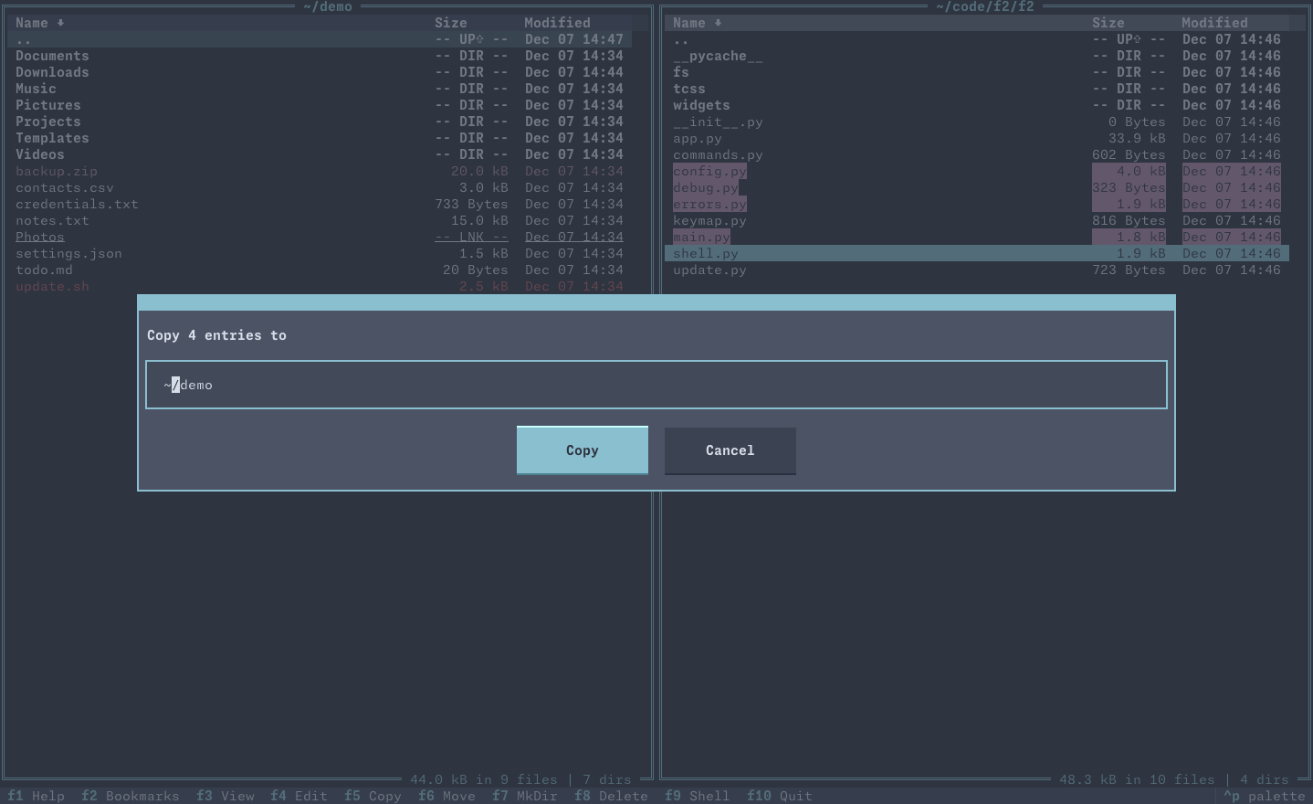 Multiple file selection