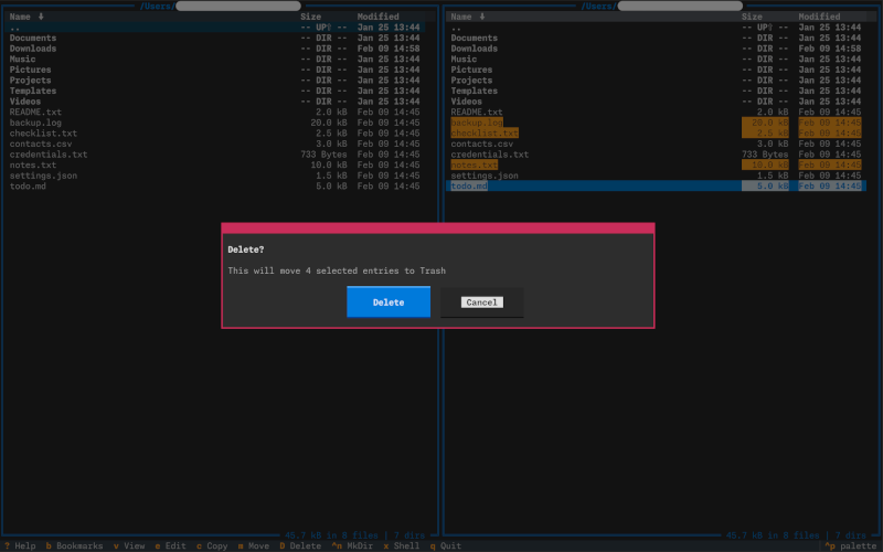 Multiple file selection